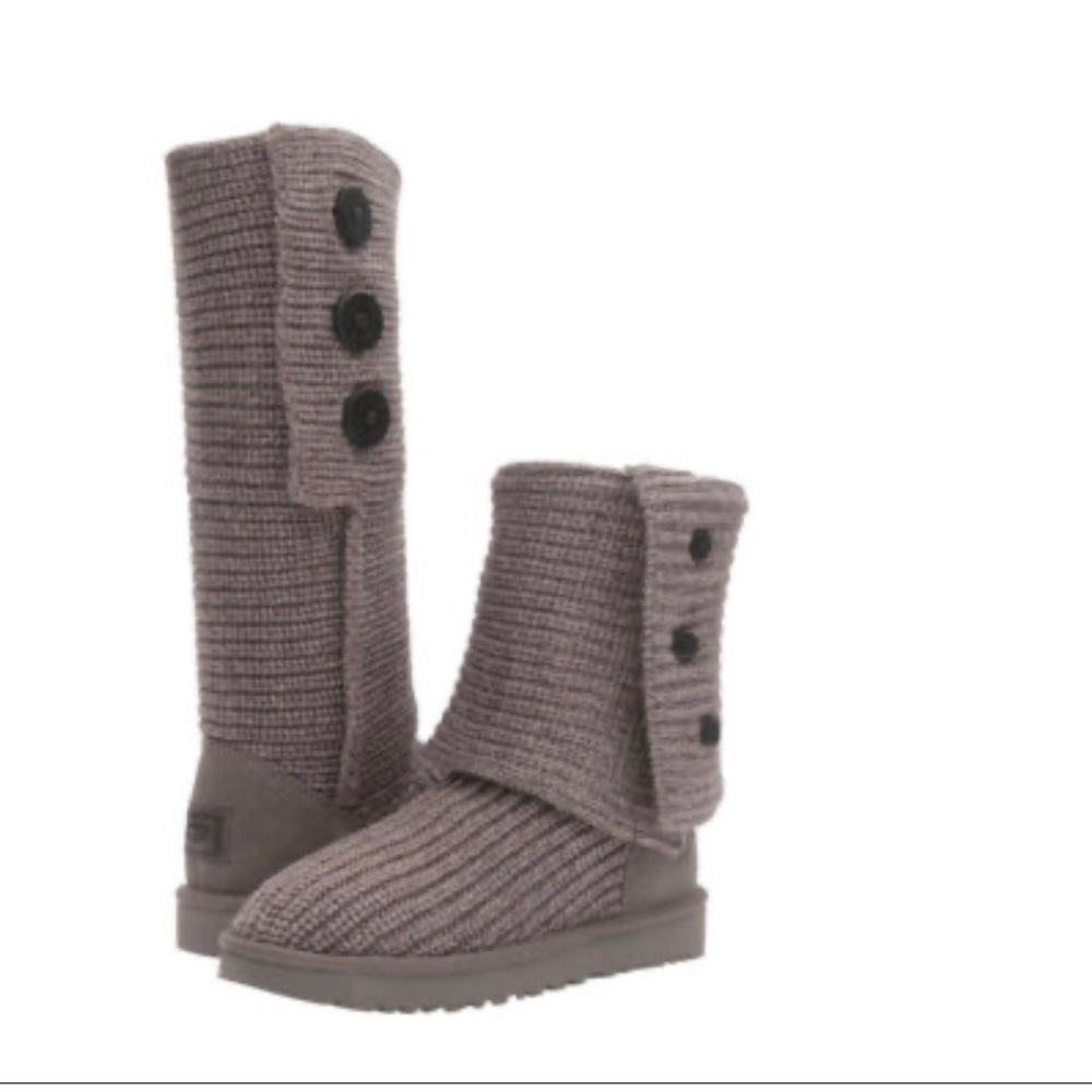 UGG Gray Sweater Boots Womens Size 7